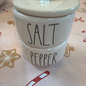 Rae Dunn Cream Salt and Pepper Cellar